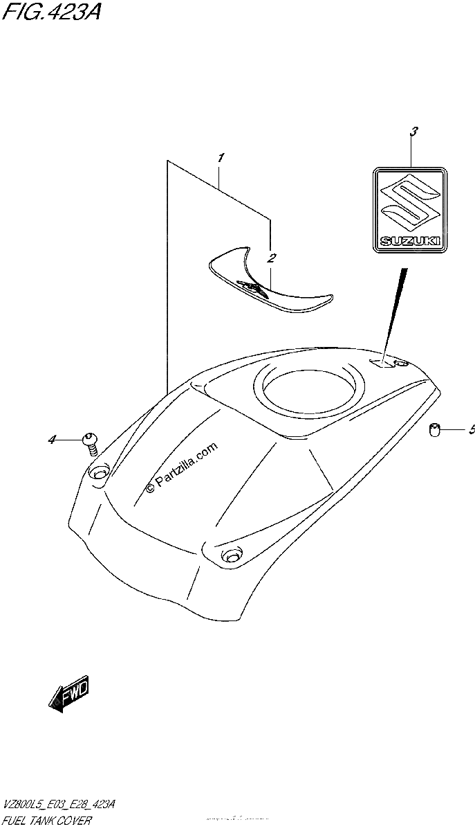 Diagrama de FUEL TANK COVER
