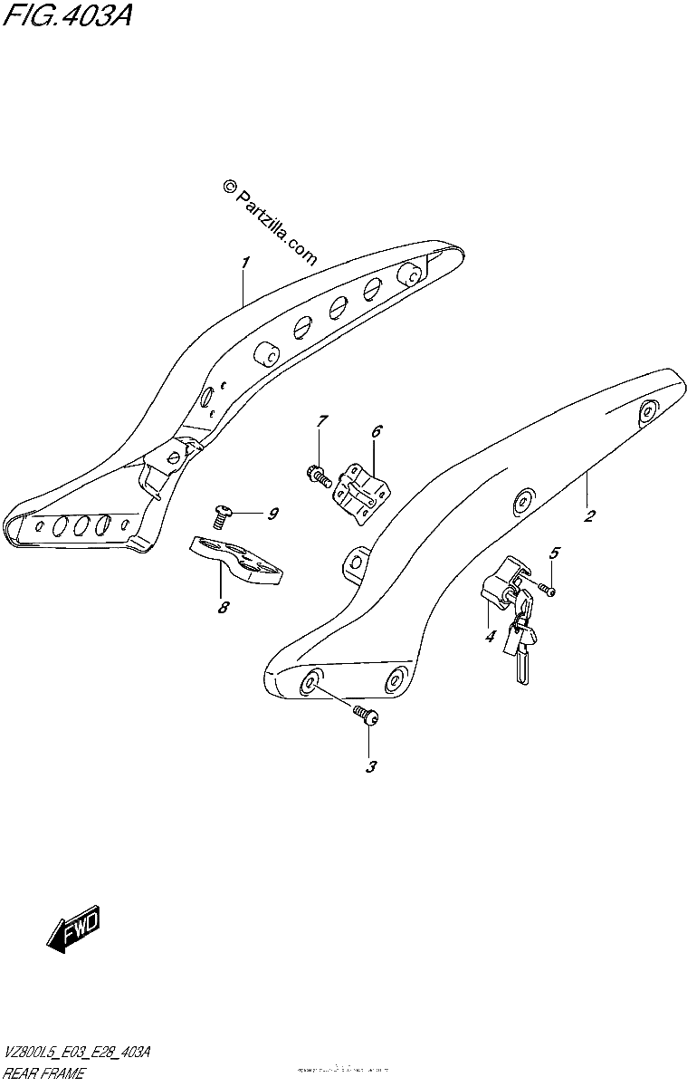 Diagrama de REAR FRAME