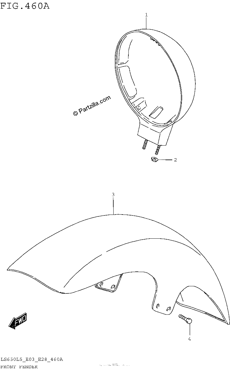 Diagrama de FRONT FENDER