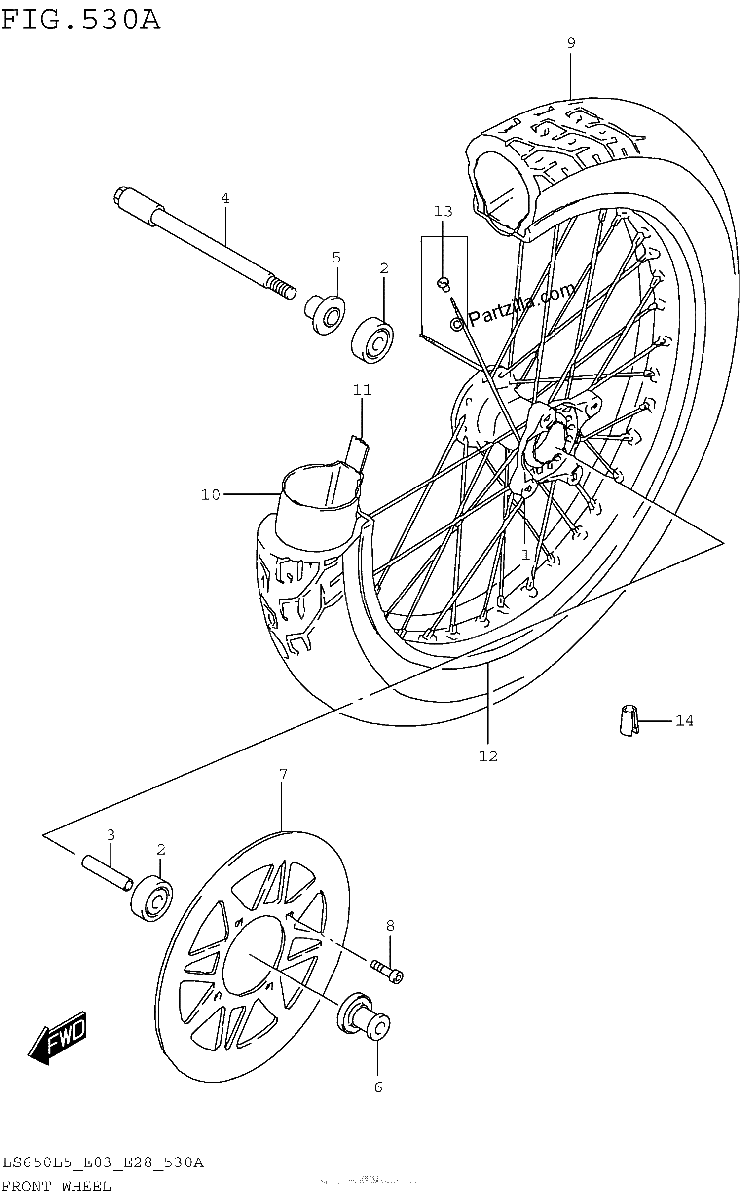 Diagrama de FRONT WHEEL