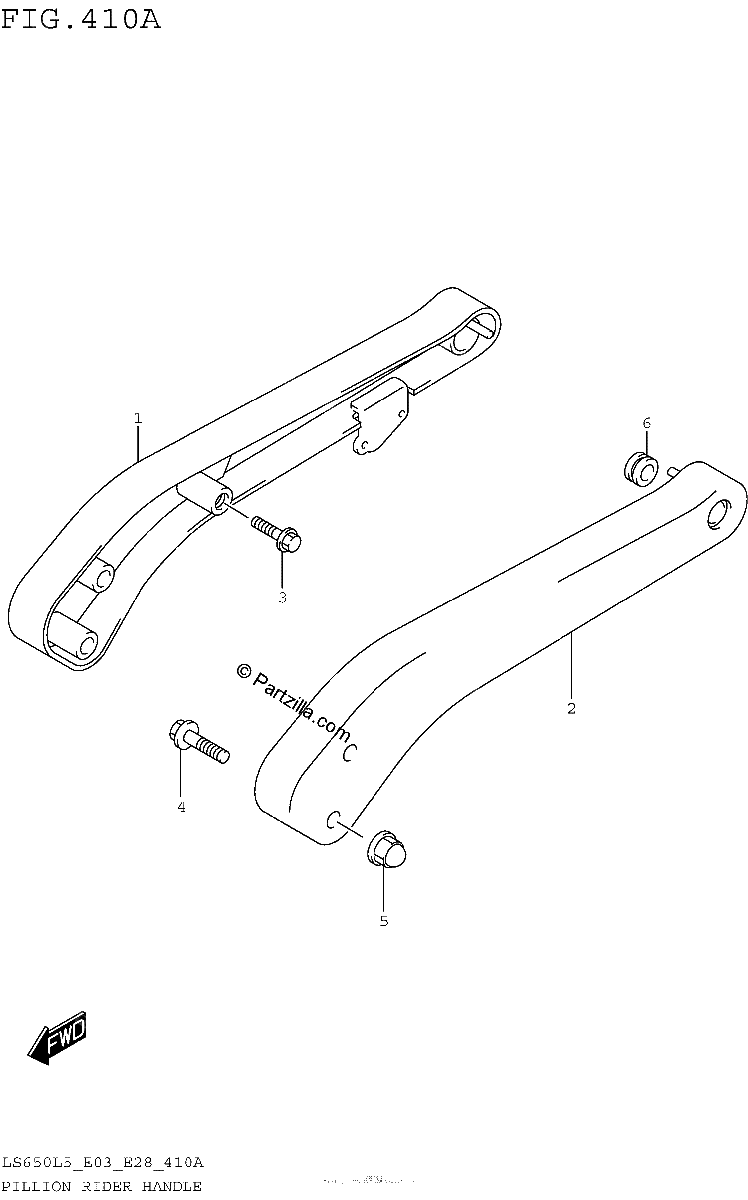 Diagrama de PILLION RIDER HANDLE