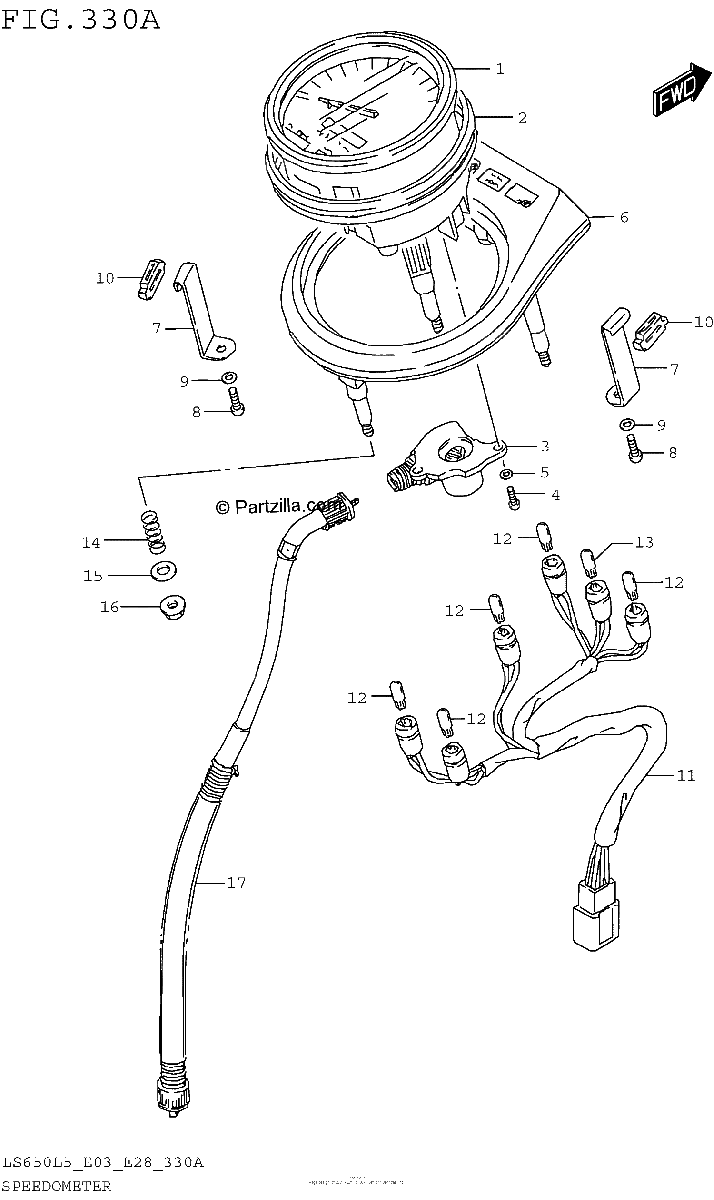 Diagrama de SPEEDOMETER LS650L5 E03