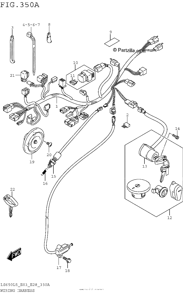 Diagrama de WIRING HARNESS LS650L5 E03
