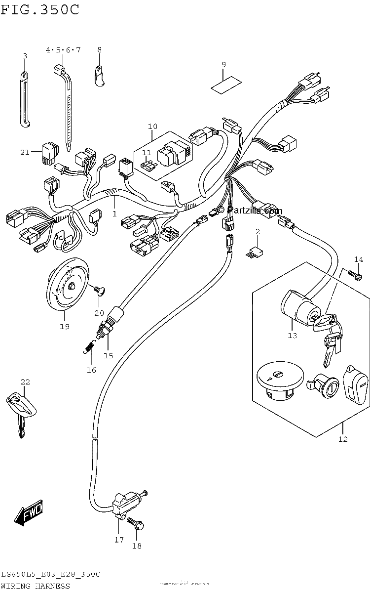 Diagrama de WIRING HARNESS LS650L5 E33