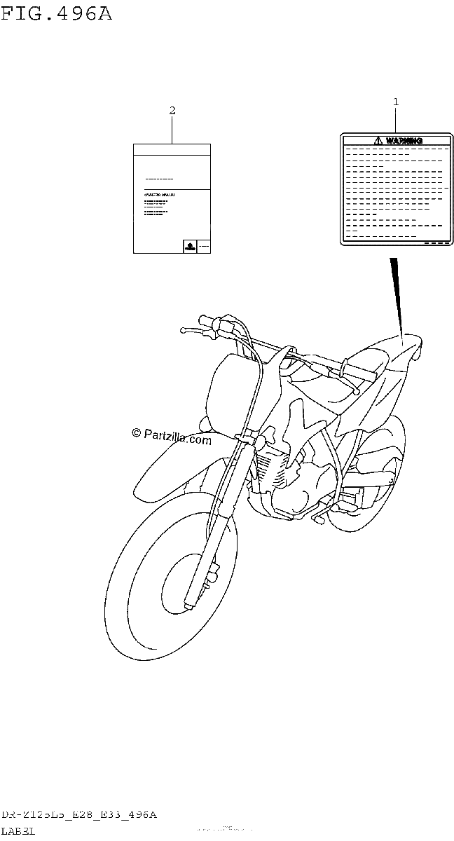 Diagrama de LABEL DR Z125L5 E28