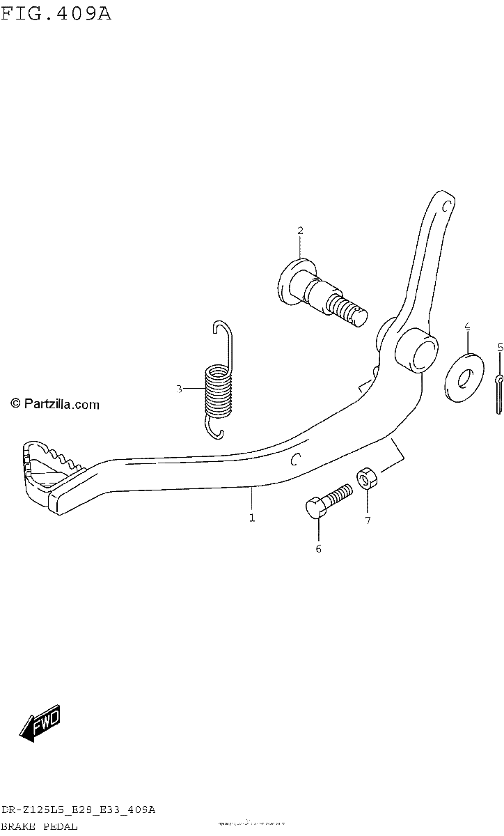 Diagrama de BRAKE PEDAL