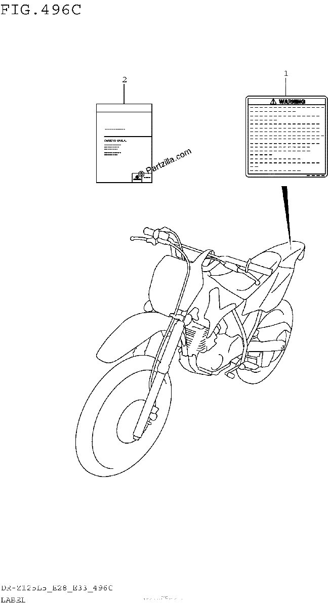 Diagrama de LABEL DR Z125LL5 E28