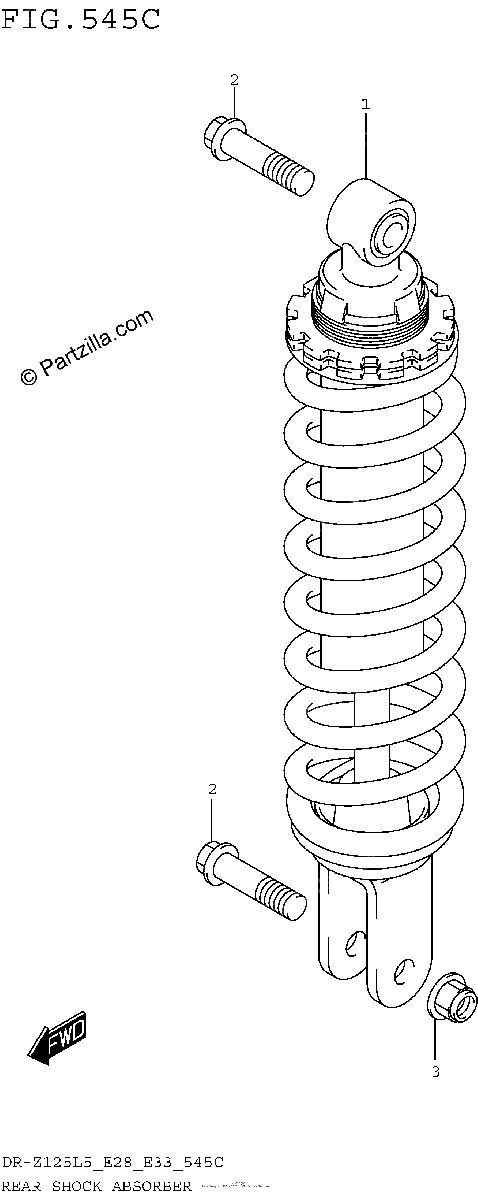 Diagrama de REAR SHOCK ABSORBER DR Z125LL5 E28
