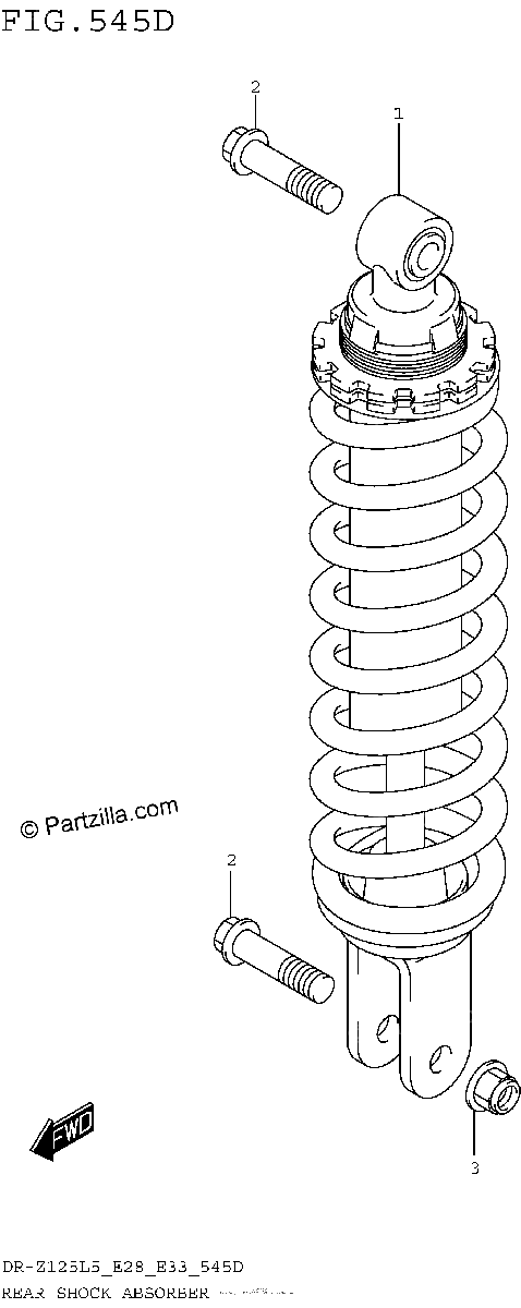 Diagrama de REAR SHOCK ABSORBER DR Z125LL5 E33
