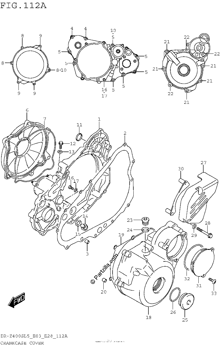 Diagrama de CRANKCASE COVER
