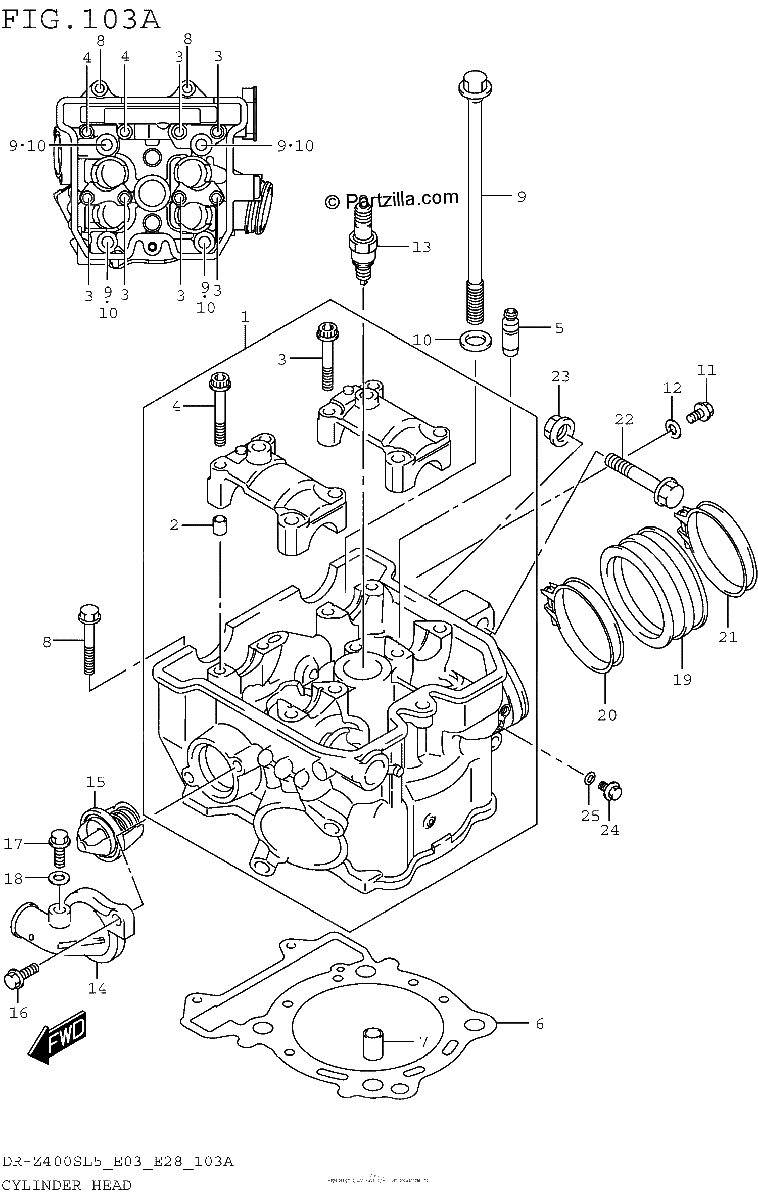 Diagrama de CYLINDER HEAD
