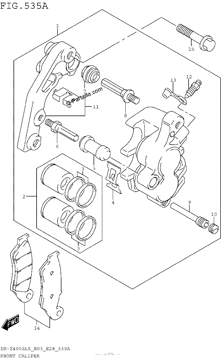 Diagrama de FRONT CALIPER
