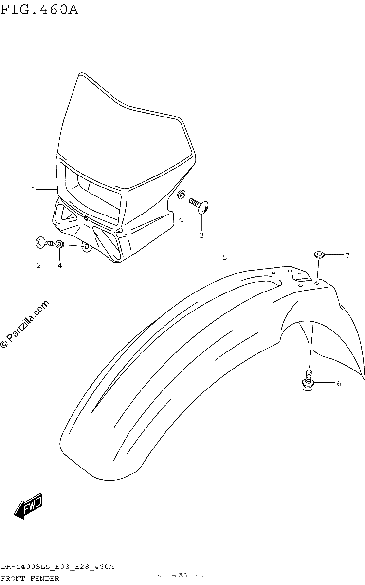 Diagrama de FRONT FENDER