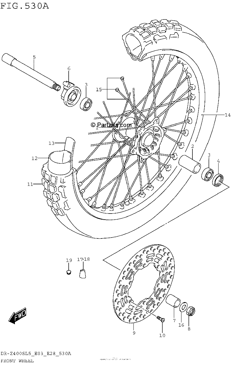 Diagrama de FRONT WHEEL
