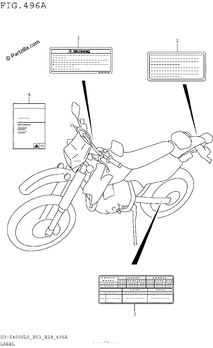 Diagrama de LABEL DR Z400SL5 E03