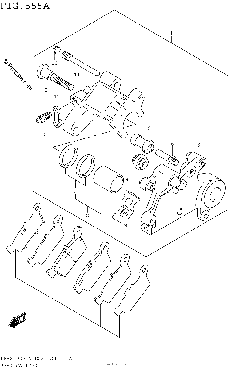Diagrama de REAR CALIPER