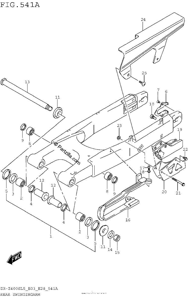 Diagrama de REAR SWINGINGARM