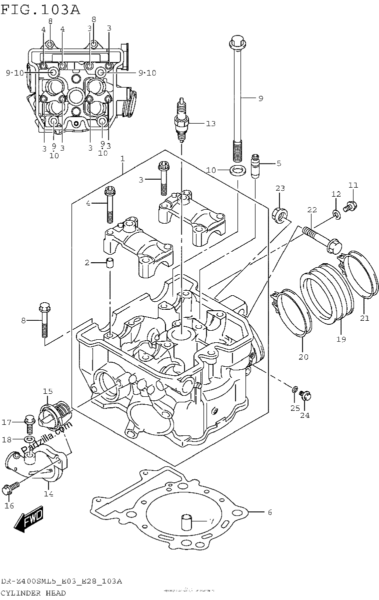 Diagrama de CYLINDER HEAD