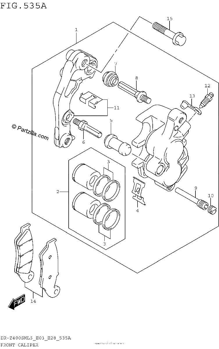 Diagrama de FRONT CALIPER
