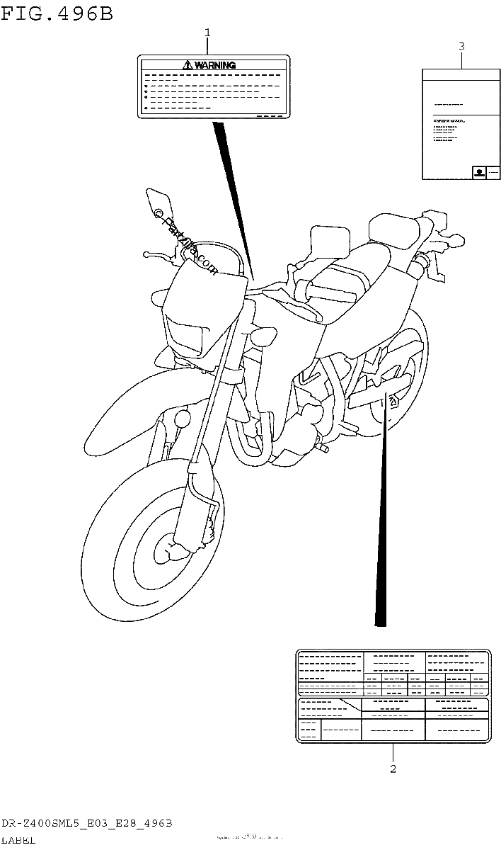 Diagrama de LABEL DR Z400SML5 E28