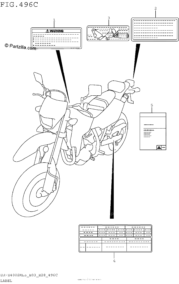 Diagrama de LABEL DR Z400SML5 E33