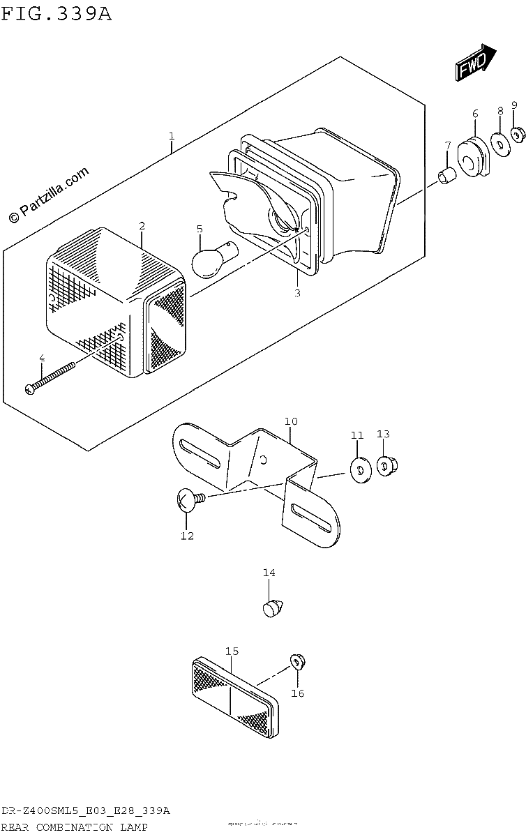 Diagrama de REAR COMBINATION LAMP