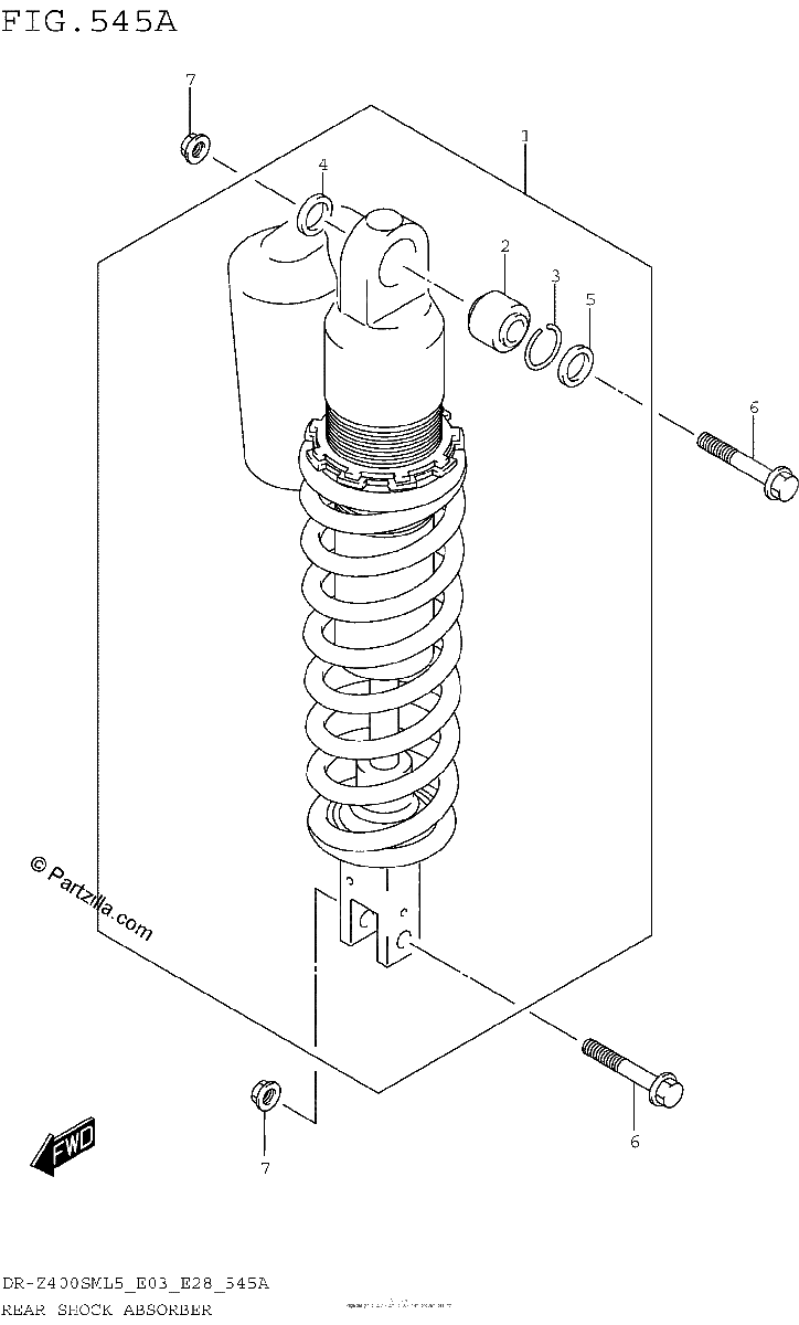 Diagrama de REAR SHOCK ABSORBER