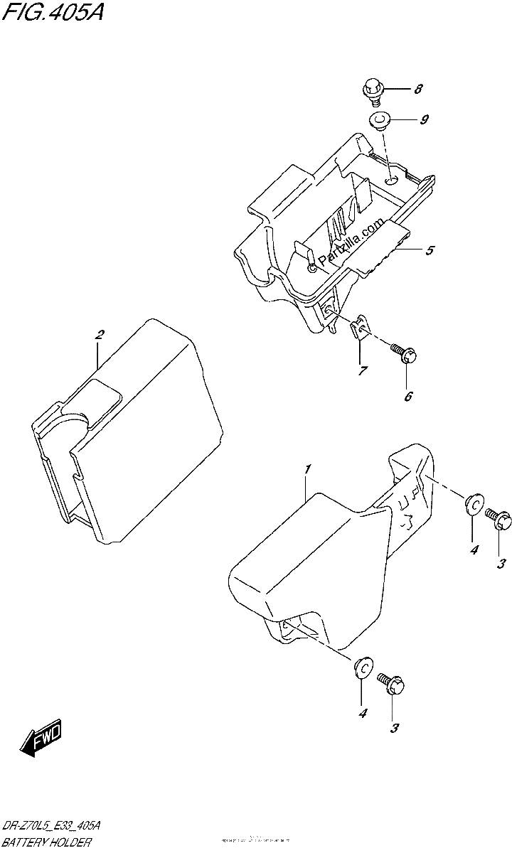 Diagrama de BATTERY HOLDER