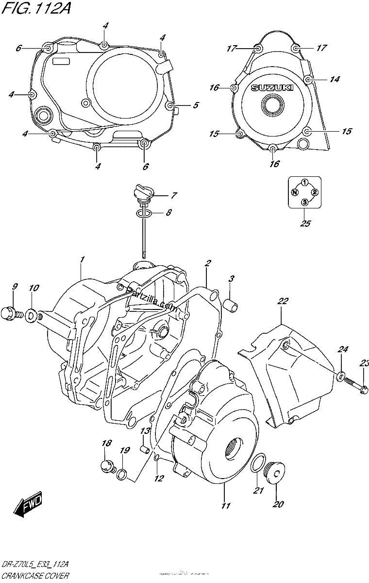 Diagrama de CRANKCASE COVER