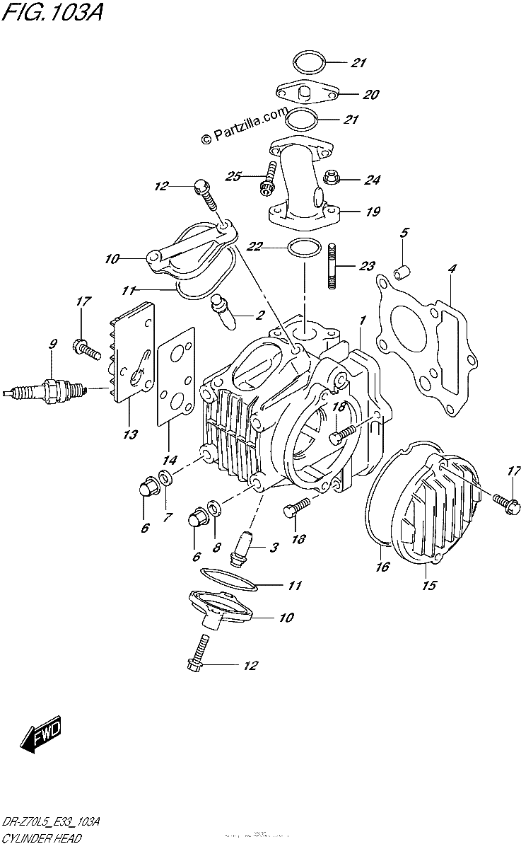 Diagrama de CYLINDER HEAD