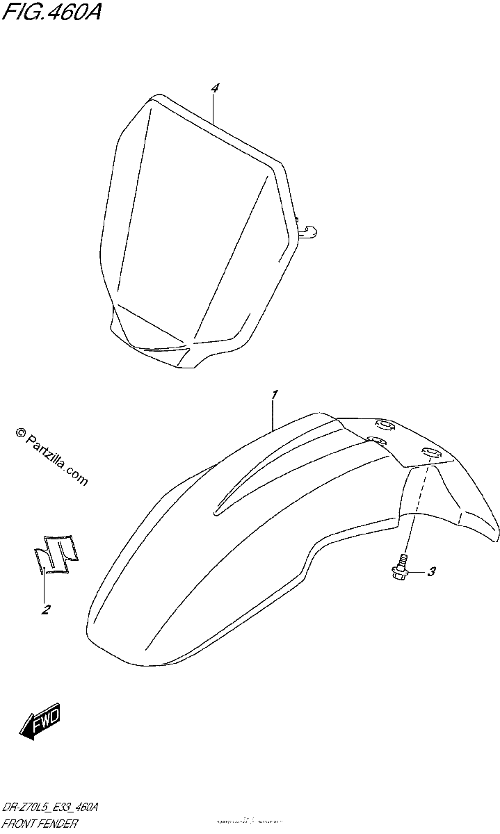Diagrama de FRONT FENDER