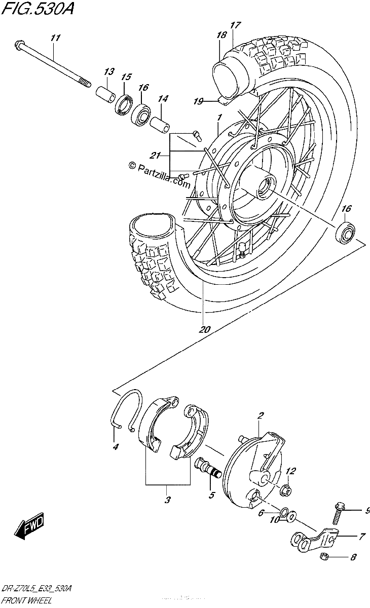 Diagrama de FRONT WHEEL