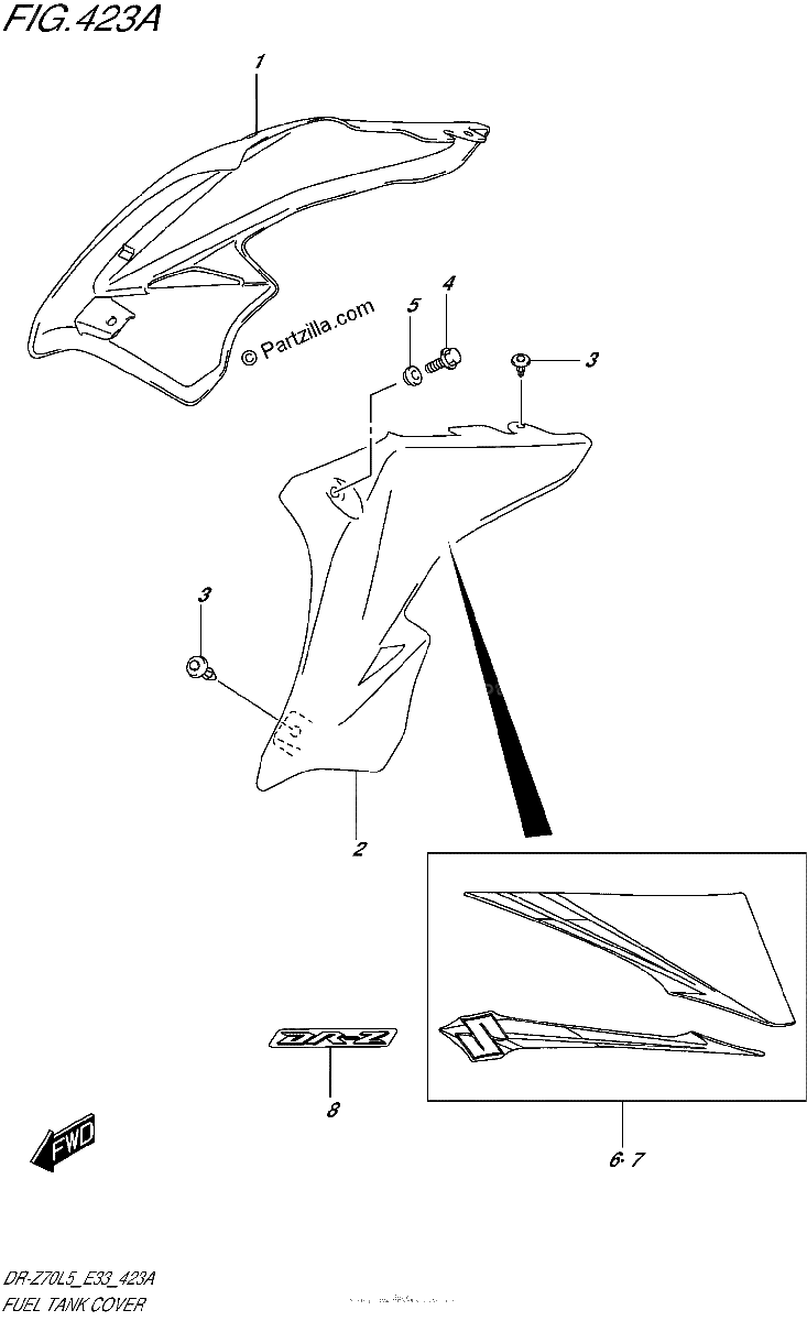 Diagrama de FUEL TANK COVER