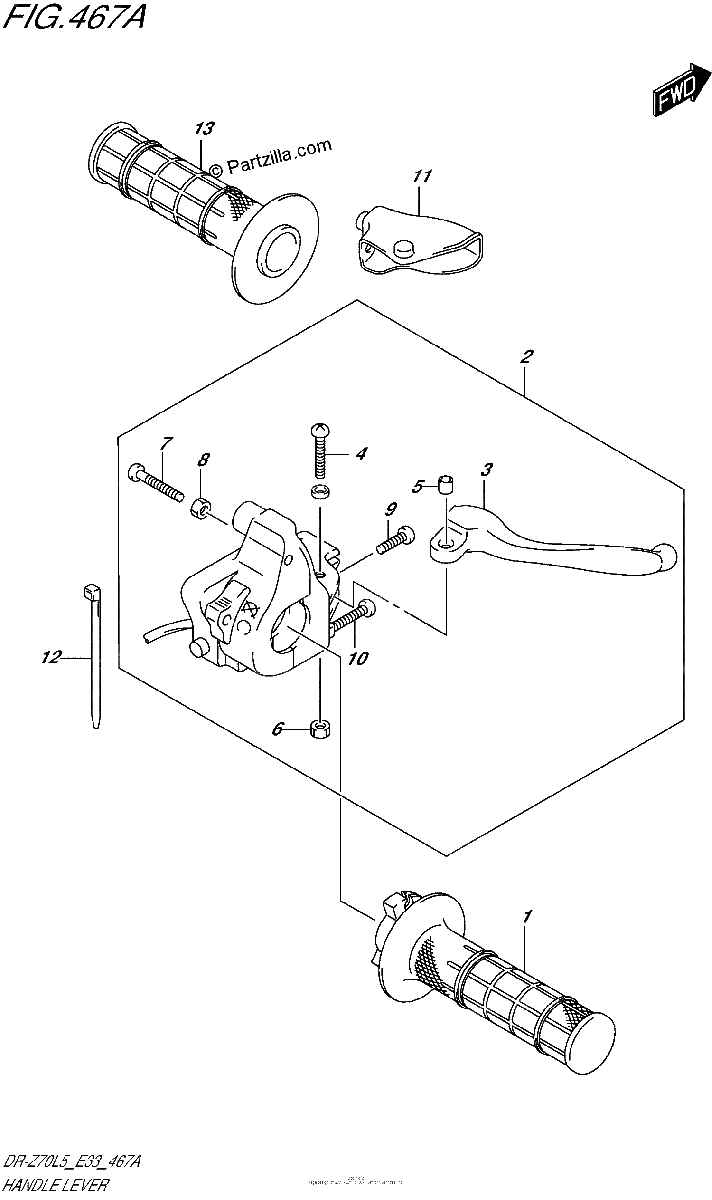 Diagrama de HANDLE LEVER
