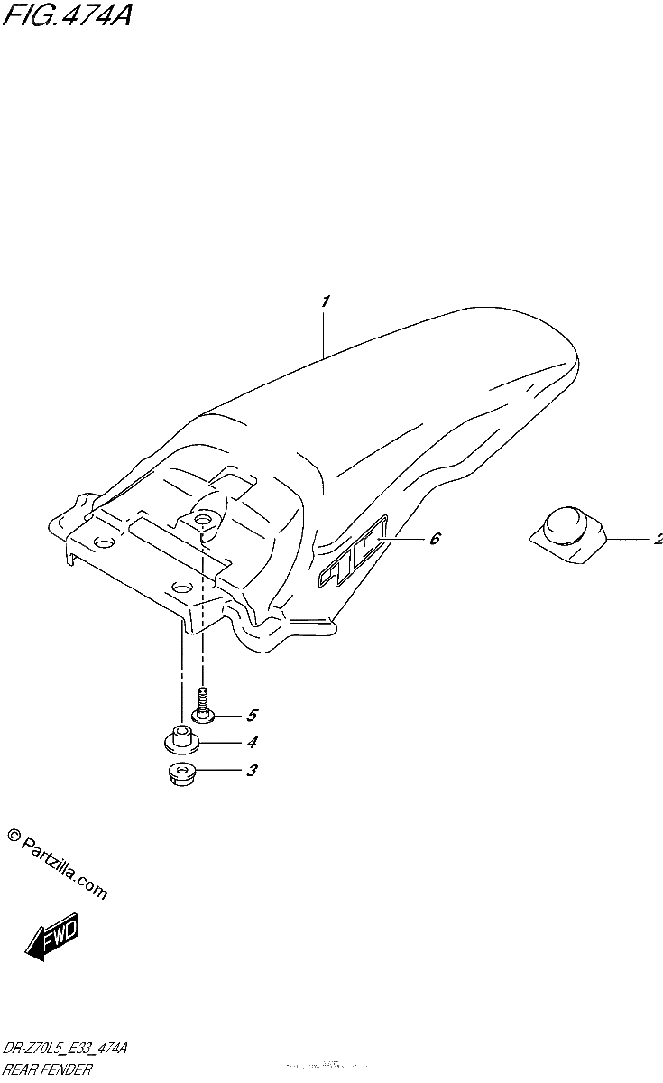 Diagrama de REAR FENDER