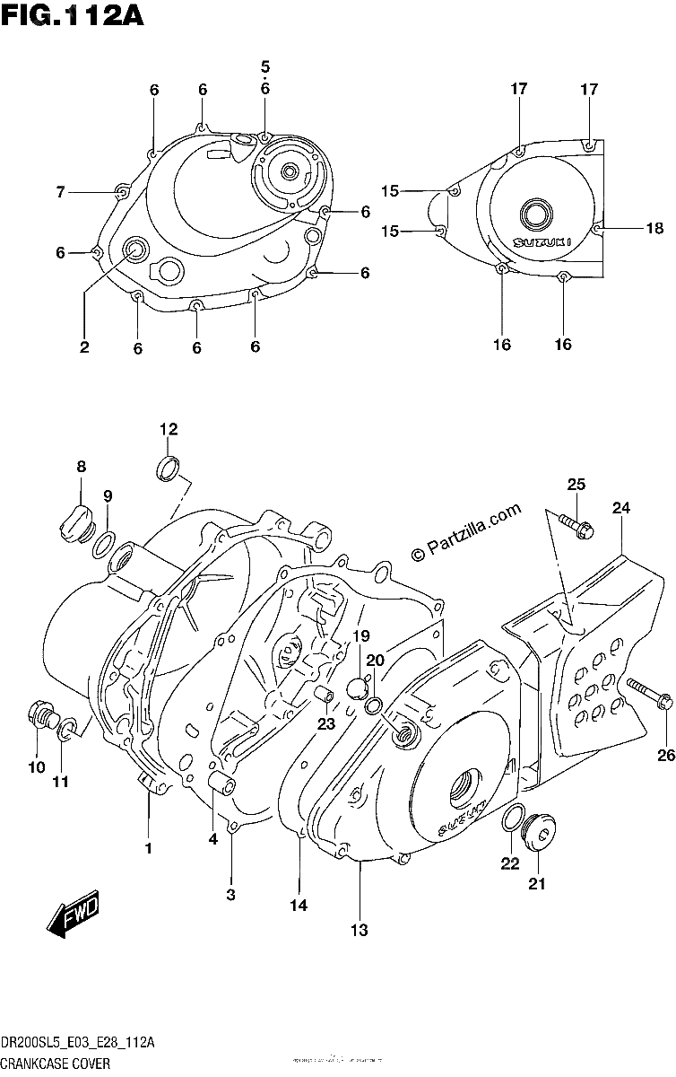 Diagrama de CRANKCASE COVER