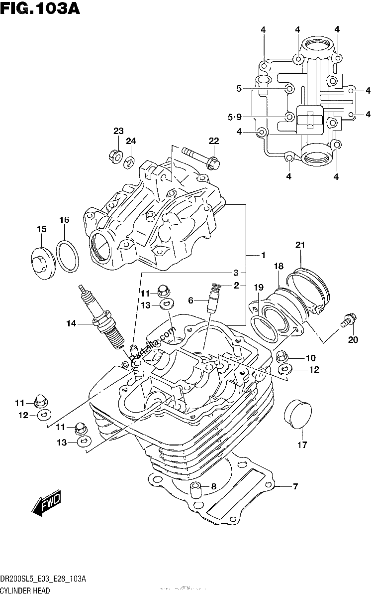 Diagrama de CYLINDER HEAD