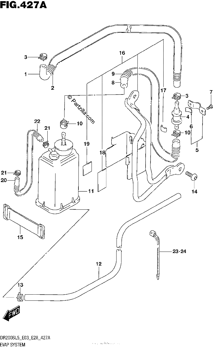 Diagrama de EVAP SYSTEM DR200SEL3 E33