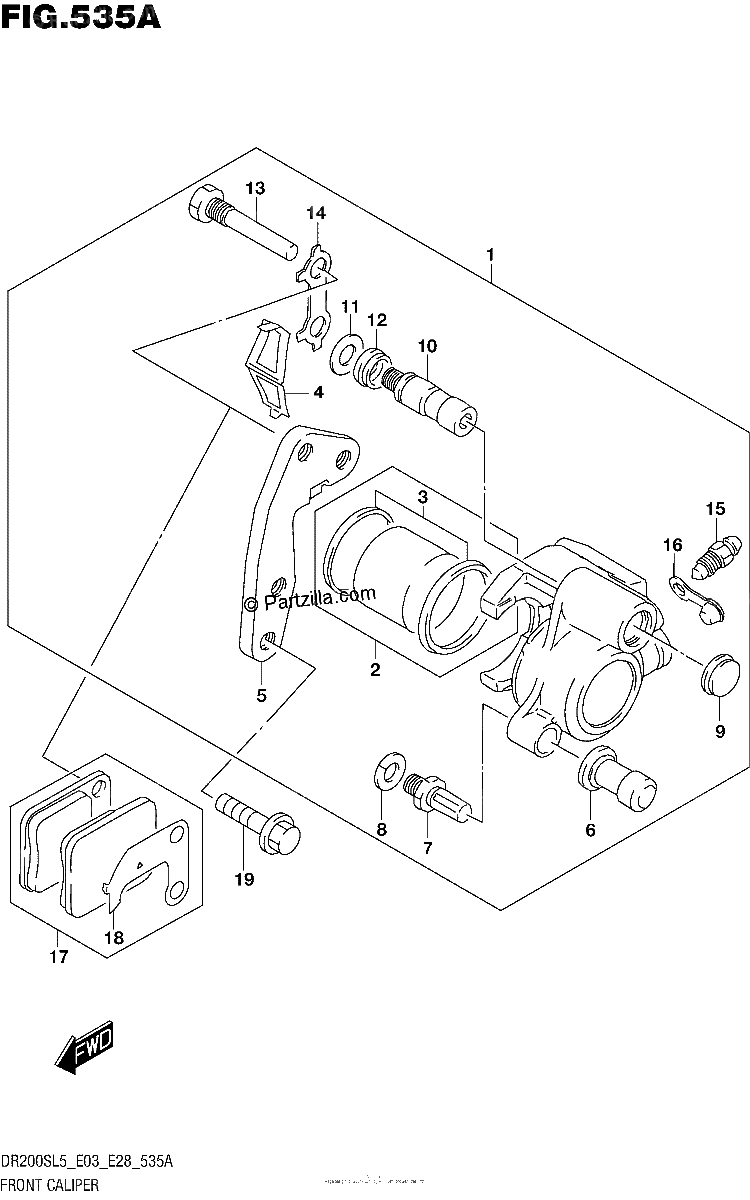 Diagrama de FRONT CALIPER