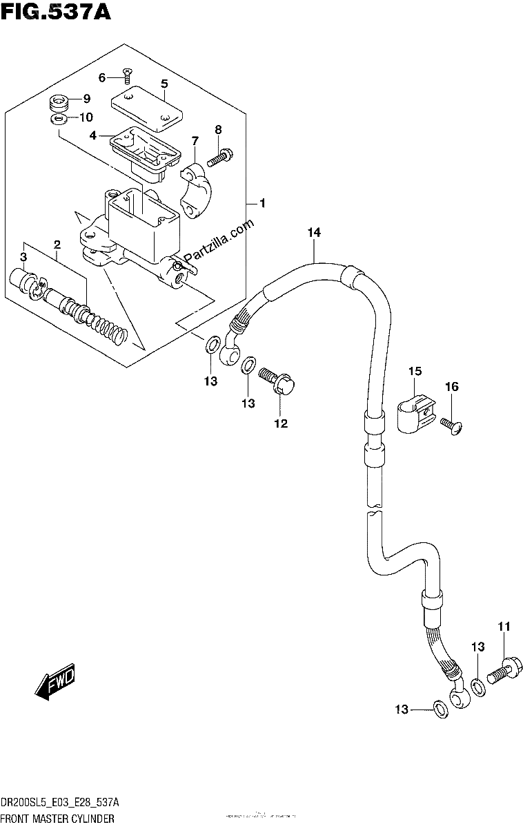 Diagrama de FRONT MASTER CYLINDER