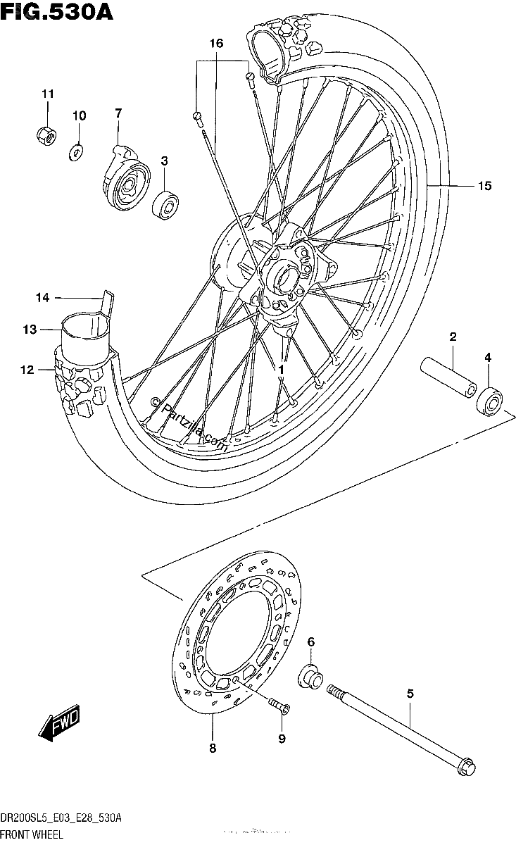 Diagrama de FRONT WHEEL
