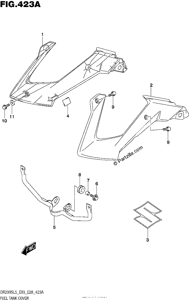 Diagrama de FUEL TANK COVER
