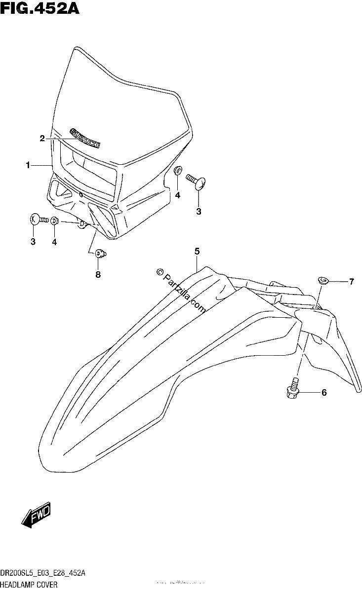 Diagrama de HEADLAMP COVER