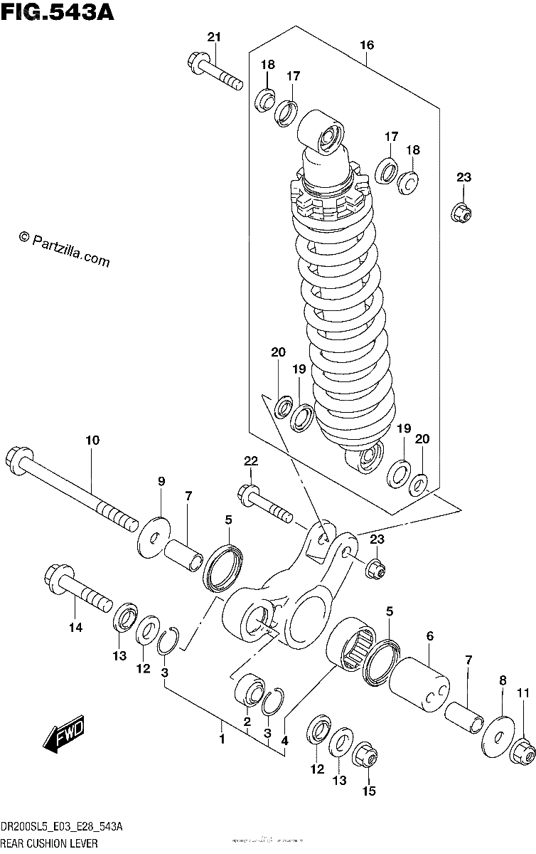 Diagrama de REAR CUSHION LEVER