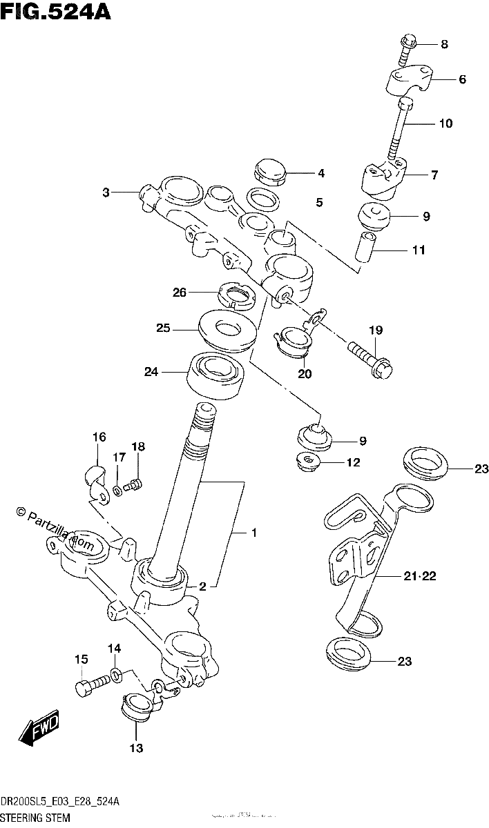 Diagrama de STEERING STEM