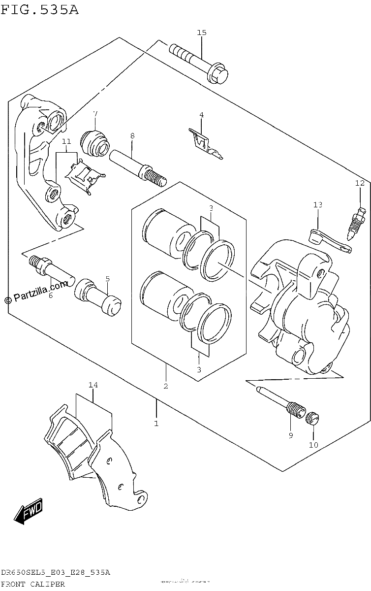 Diagrama de FRONT CALIPER