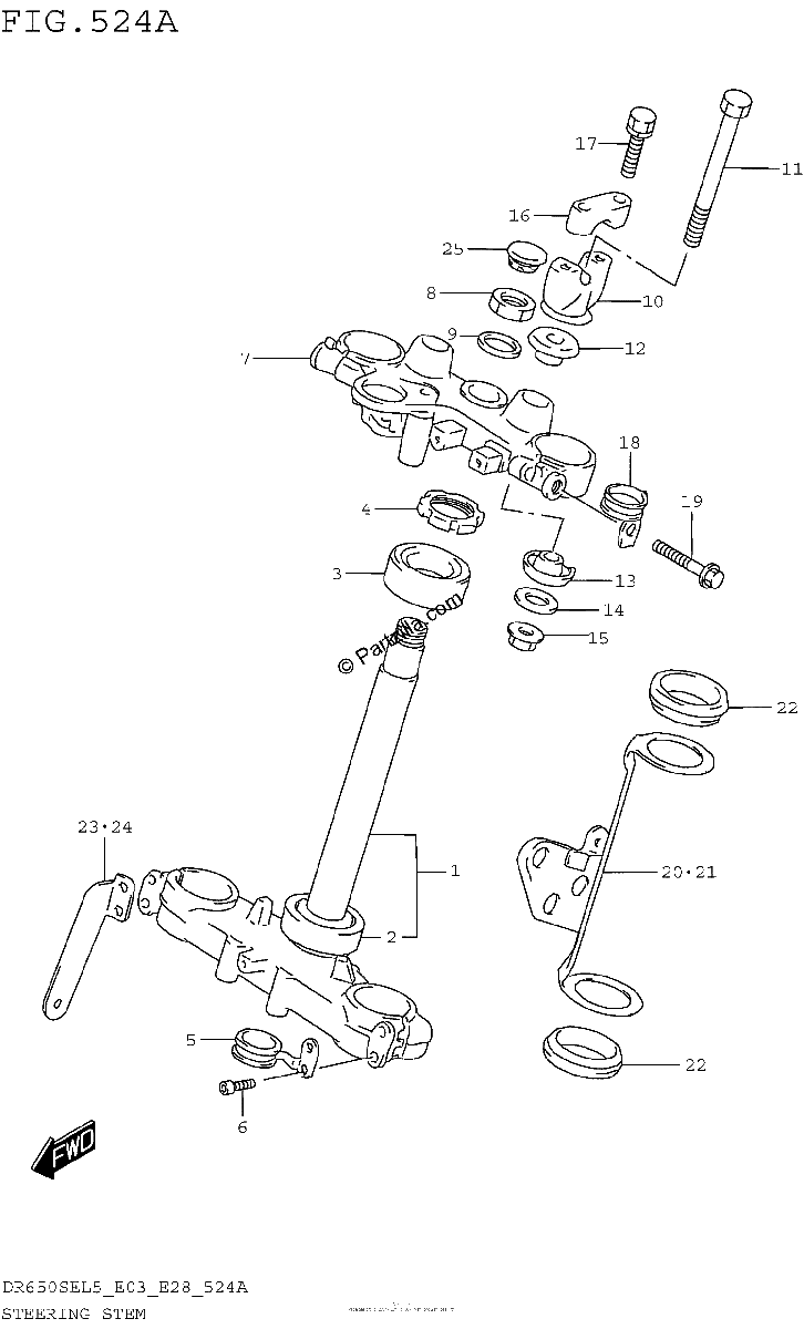 Diagrama de STEERING STEM