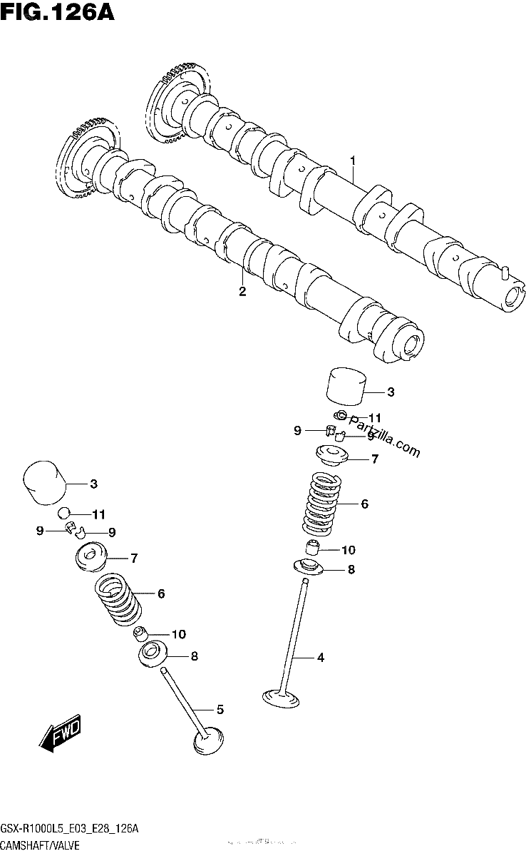 Diagrama de CAMSHAFT VALVE