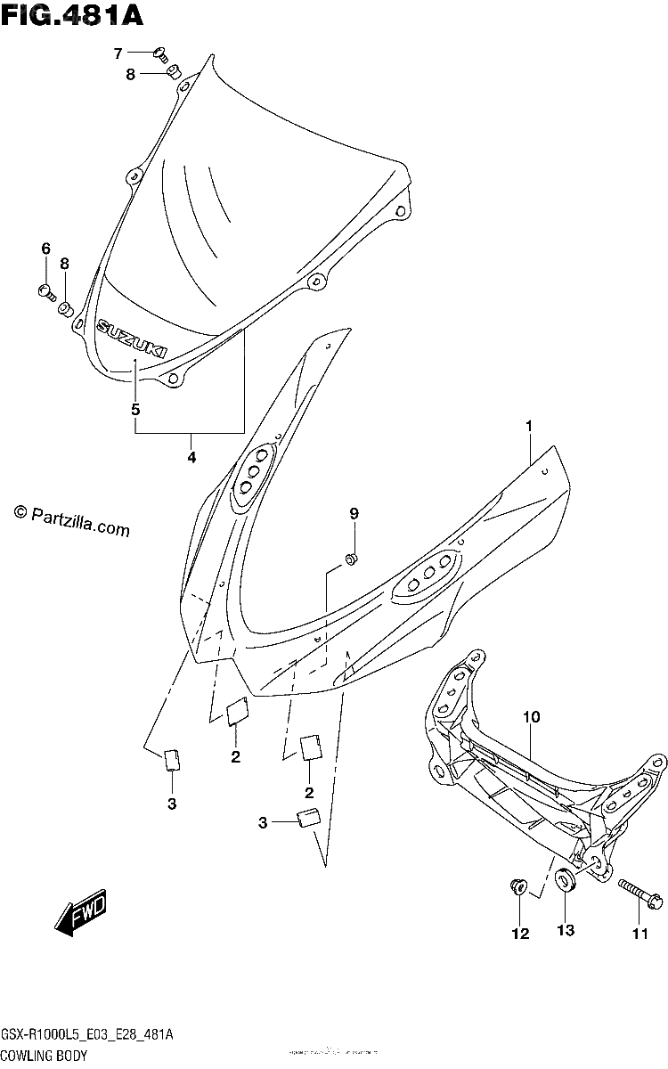 Diagrama de COWLING BODY