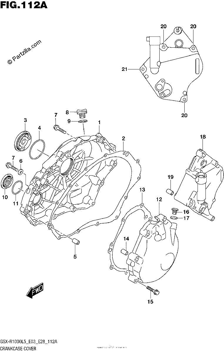 Diagrama de CRANKCASE COVER